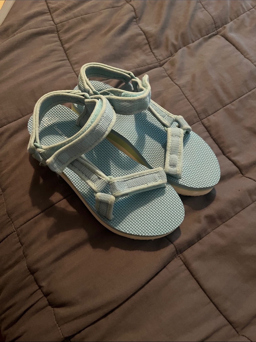 Time and Tru Light Blue Strappy Sport Sandals